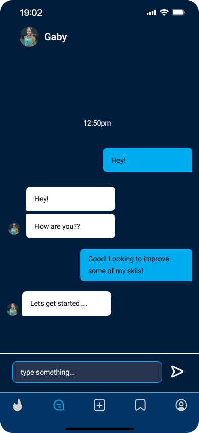 Finished Figma design of messaging