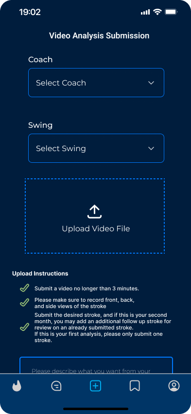 Finished Figma design of video analysis submission