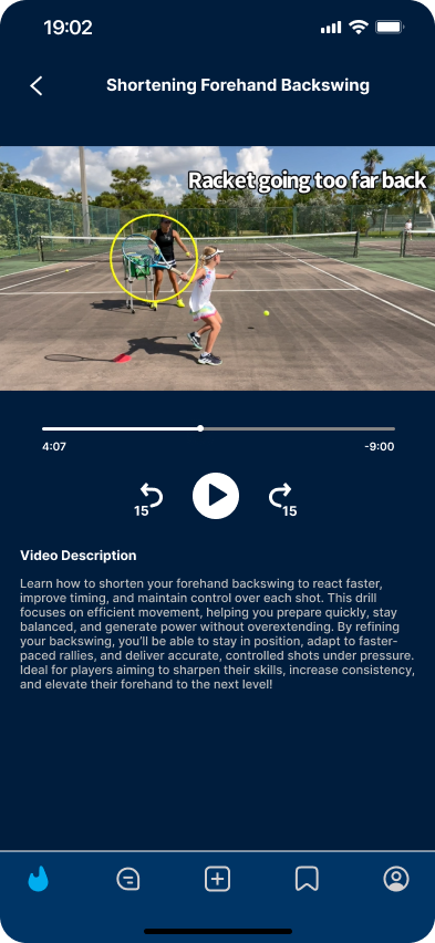 Finished Figma design of the video player