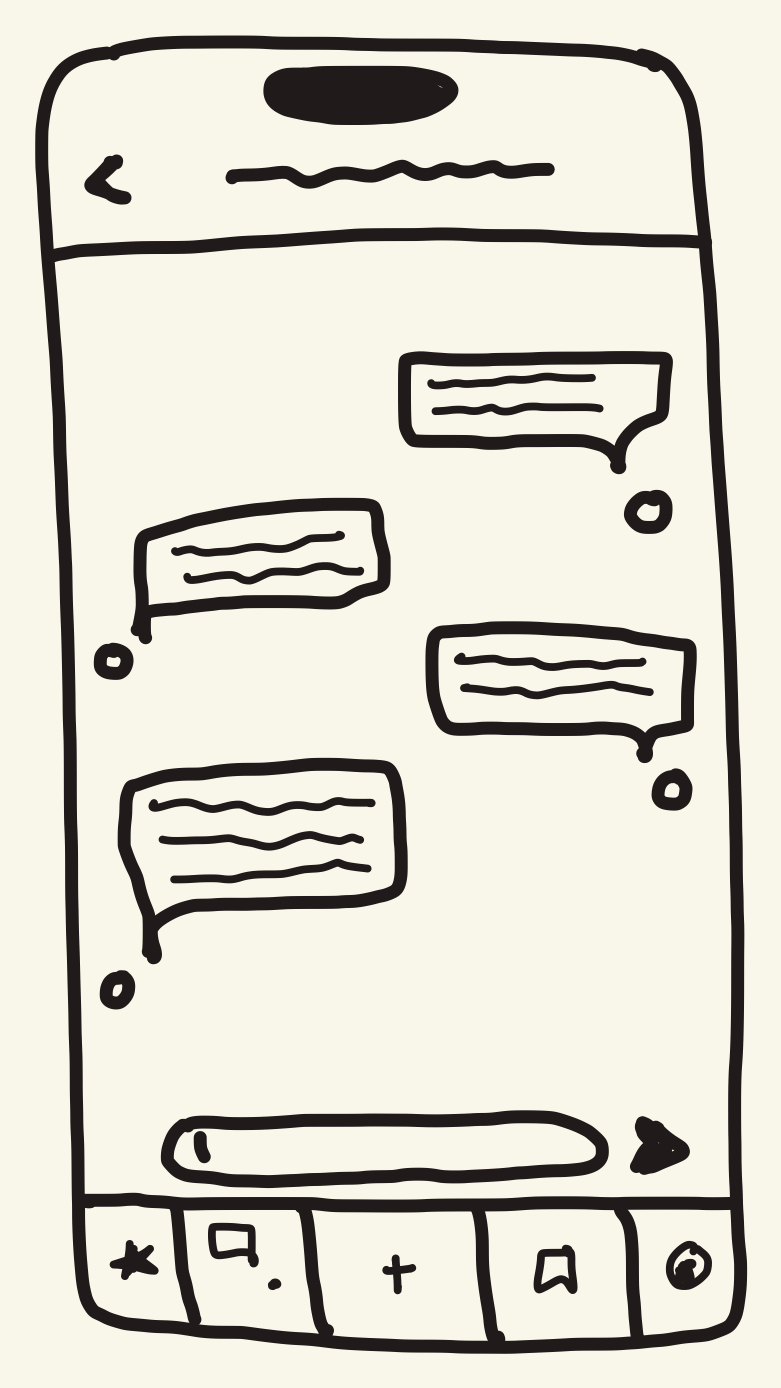 Hand sketch of messaging